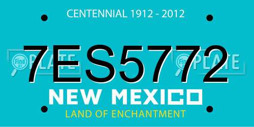 7ES5772 New Mexico License Plate