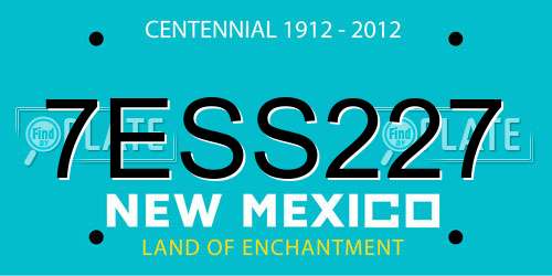 7ESS227 New Mexico License Plate