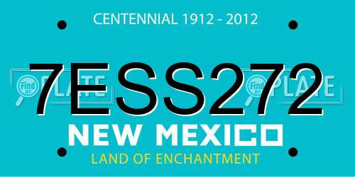 7ESS272 New Mexico License Plate