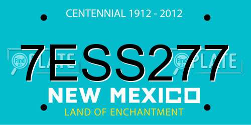 7ESS277 New Mexico License Plate