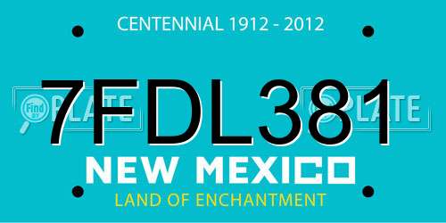 7FDL381 New Mexico License Plate