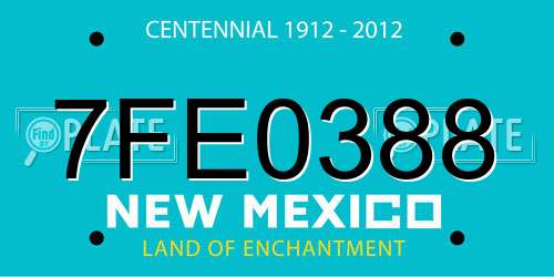 7FE0388 New Mexico License Plate