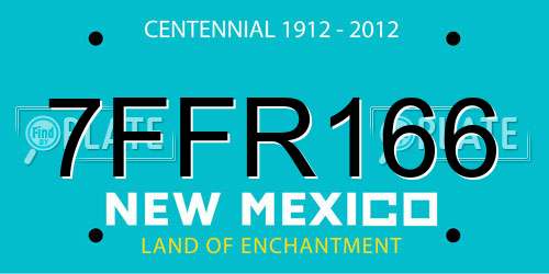 7FFR166 New Mexico License Plate