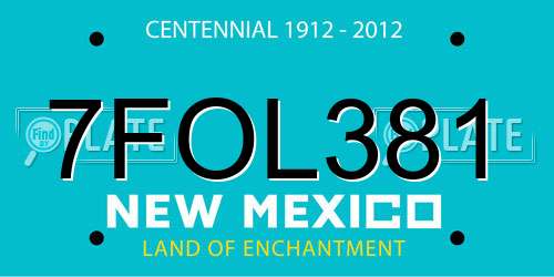 7FOL381 New Mexico License Plate