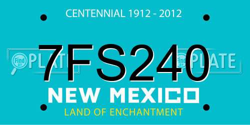 7FS240 New Mexico License Plate