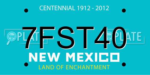 7FST40 New Mexico License Plate