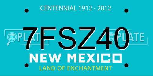 7FSZ40 New Mexico License Plate