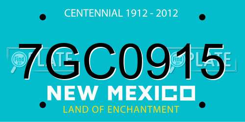 7GC0915 New Mexico License Plate