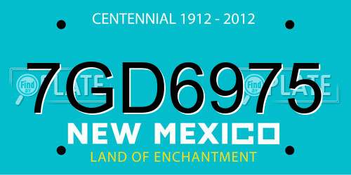7GD6975 New Mexico License Plate