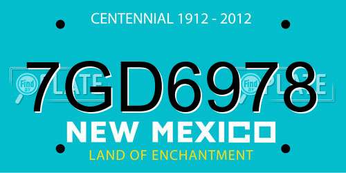 7GD6978 New Mexico License Plate