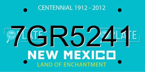 7GR5241 New Mexico License Plate