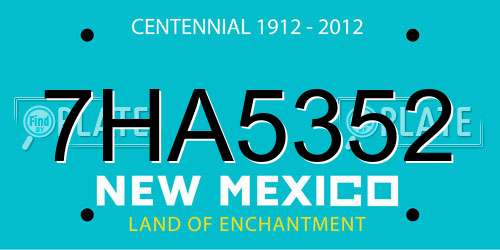7HA5352 New Mexico License Plate