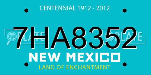 7HA8352 New Mexico License Plate