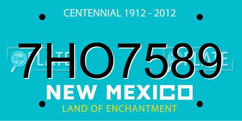 7HO7589 New Mexico License Plate
