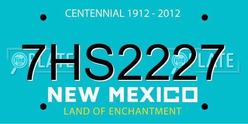 7HS2227 New Mexico License Plate