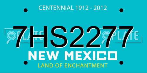 7HS2277 New Mexico License Plate
