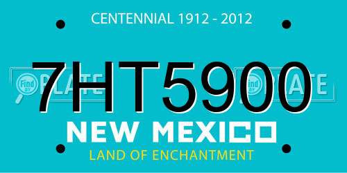 7HT5900 New Mexico License Plate