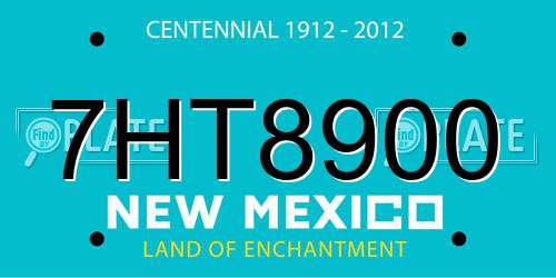 7HT8900 New Mexico License Plate