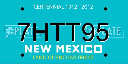 7HTT95 New Mexico License Plate