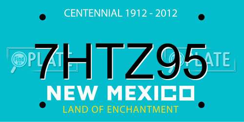 7HTZ95 New Mexico License Plate