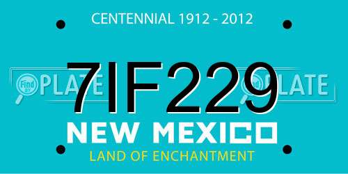 7IF229 New Mexico License Plate
