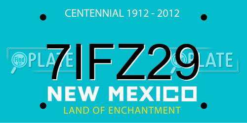 7IFZ29 New Mexico License Plate