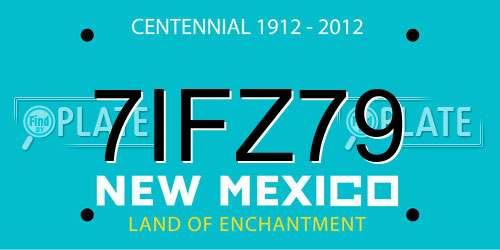 7IFZ79 New Mexico License Plate