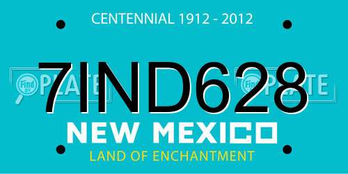 7IND628 New Mexico License Plate