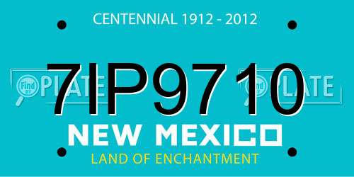 7IP9710 New Mexico License Plate