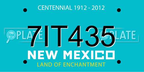 7IT435 New Mexico License Plate