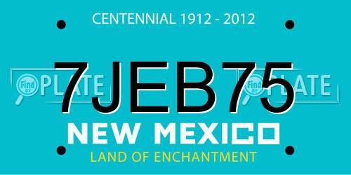 7JEB75 New Mexico License Plate