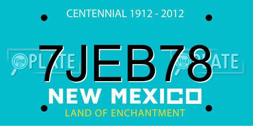 7JEB78 New Mexico License Plate
