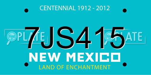7JS415 New Mexico License Plate