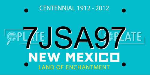 7JSA97 New Mexico License Plate
