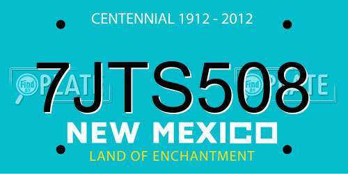 7JTS508 New Mexico License Plate