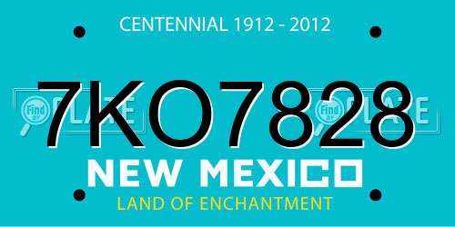 7KO7828 New Mexico License Plate