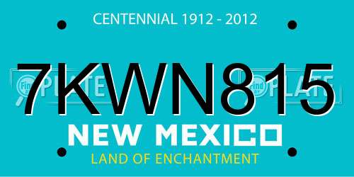 7KWN815 New Mexico License Plate