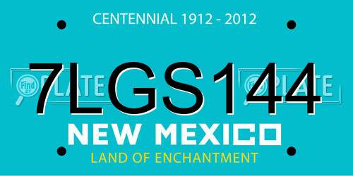 7LGS144 New Mexico License Plate