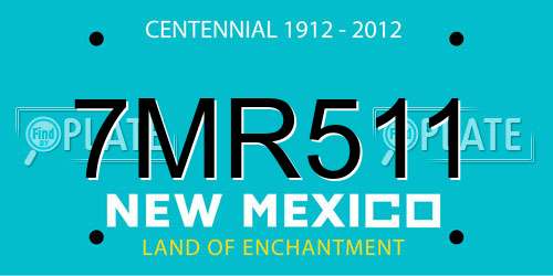 7MR511 New Mexico License Plate