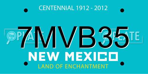 7MVB35 New Mexico License Plate
