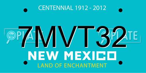 7MVT32 New Mexico License Plate