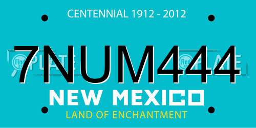 7NUM444 New Mexico License Plate