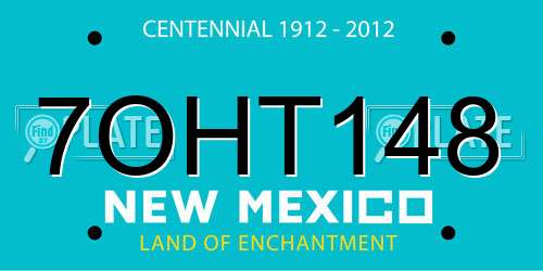 7OHT148 New Mexico License Plate
