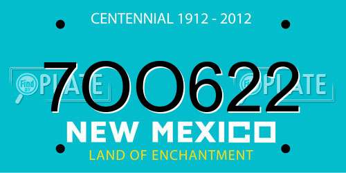 7OO622 New Mexico License Plate