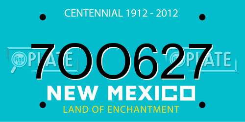 7OO627 New Mexico License Plate
