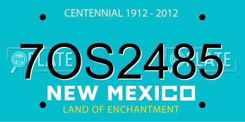 7OS2485 New Mexico License Plate