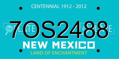 7OS2488 New Mexico License Plate