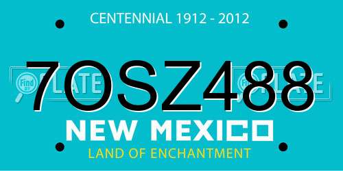 7OSZ488 New Mexico License Plate
