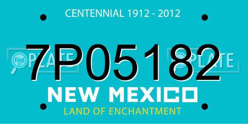 7P05182 New Mexico License Plate