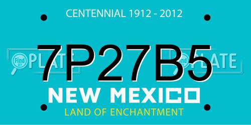 7P27B5 New Mexico License Plate